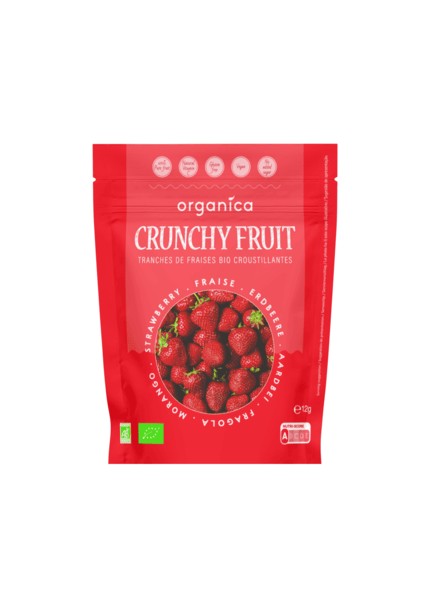Tranches de fraises biologiques lyophilisées - 1